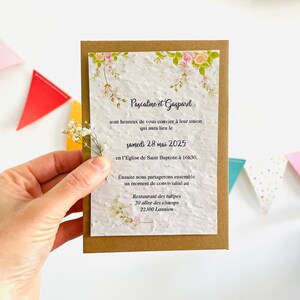 Convite de casamento para plantar. compartilhar casamento. anúncio semeado. anúncio ecológico