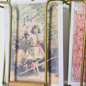 Tarjeta vintage plantable de Feliz Pascua