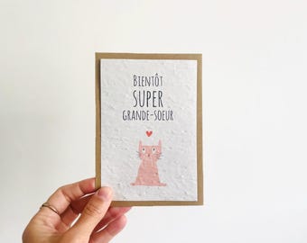 Plantable card. Future big sister. Pregnancy announcement. Future aunt. Future uncle. Future grandpa. Pregnancy announcement. Keep calm card