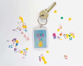 Personalized keychain - personalized teacher gift - grandma gift