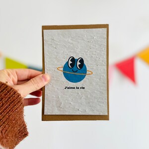 Carte j'aime la vie . carte positive