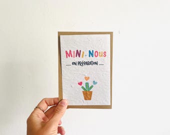Plantable card. Future mother. Pregnancy announcement. Future aunt. Future uncle. Future grandpa. Pregnancy announcement