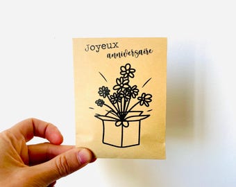 Seed packet. Personalized seed packet. Happy birthday seed packet.