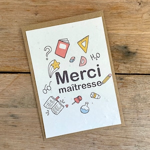 Karte zum Pflanzen. Danke, Herrin. Herrin Geschenk. Mathe-Beule