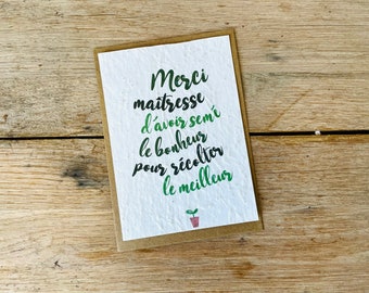 Map to plant. Thank you mistress. mistress gift. kindergarten teacher gifts