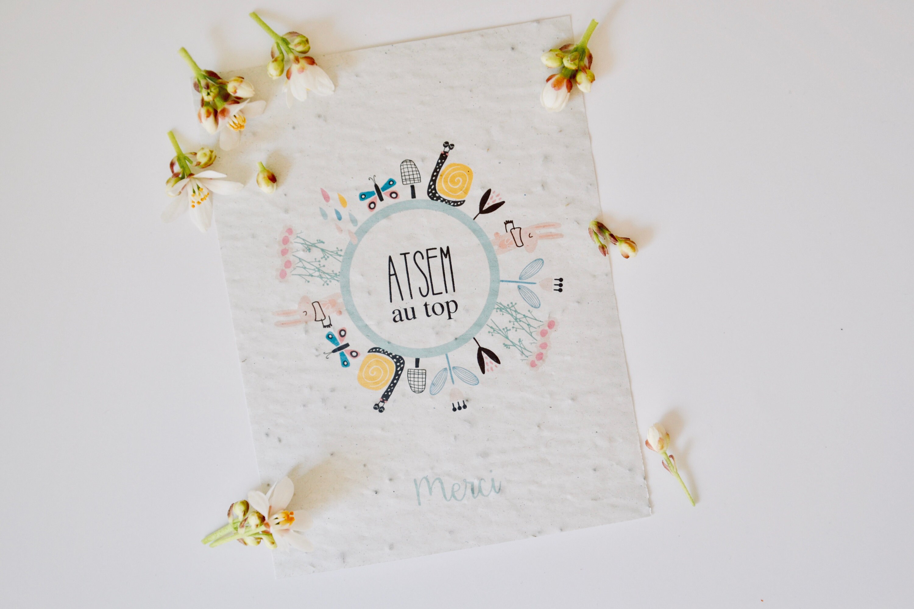Thank you Atsem. Card to plant. Gift Atsem . Growing paper