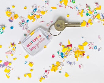 Personalized keychain - personalized teacher gift - thank you teacher