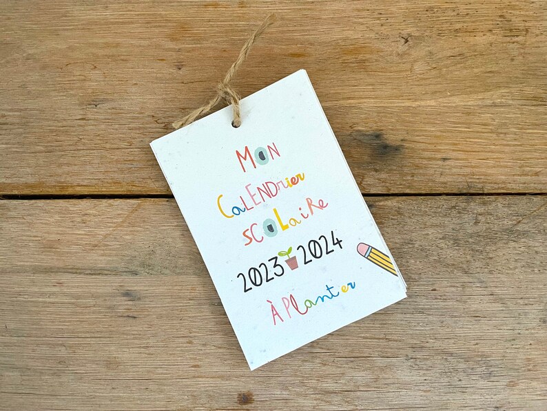 Un calendrier scolaire à planter pour 2023-2024 super cadeau - Etsy Canada