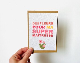 Plantable card. Thank you teacher. Teacher gift. Great teacher.