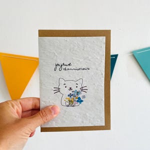 Katzenkarte. Katze . Katzenillustrationskarte. Geburtstag . Geburtstagskarte