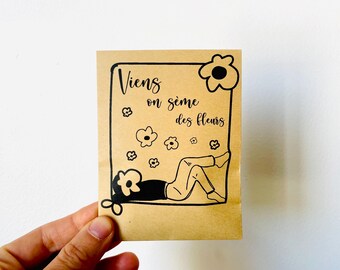 Seed bag Come on, let's sow flowers. Personalized seed bag
