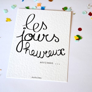 Tarjeta de mensaje . se acercan días felices. tarjeta de cumpleaños . felicitaciones tarjeta .positive card