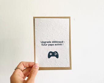 Plantable card. Future dad. Pregnancy announcement. Future aunt. Future uncle. Future grandpa. Gamer dad.