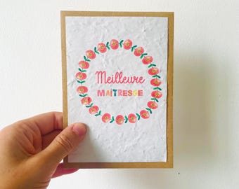 Teacher gift - plantable card, thank you teacher - original teacher gift