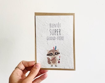 Plantable card. Future big brother. Pregnancy announcement. Future aunt. Future uncle. Future grandpa. Pregnancy announcement. Future big sister