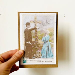 Carte à planter vintage, carte postale , carte ancienne, carte vieux dictons