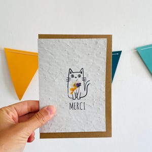 Kleine Katze. DANKE . Katzenkarte. Dankeskarte