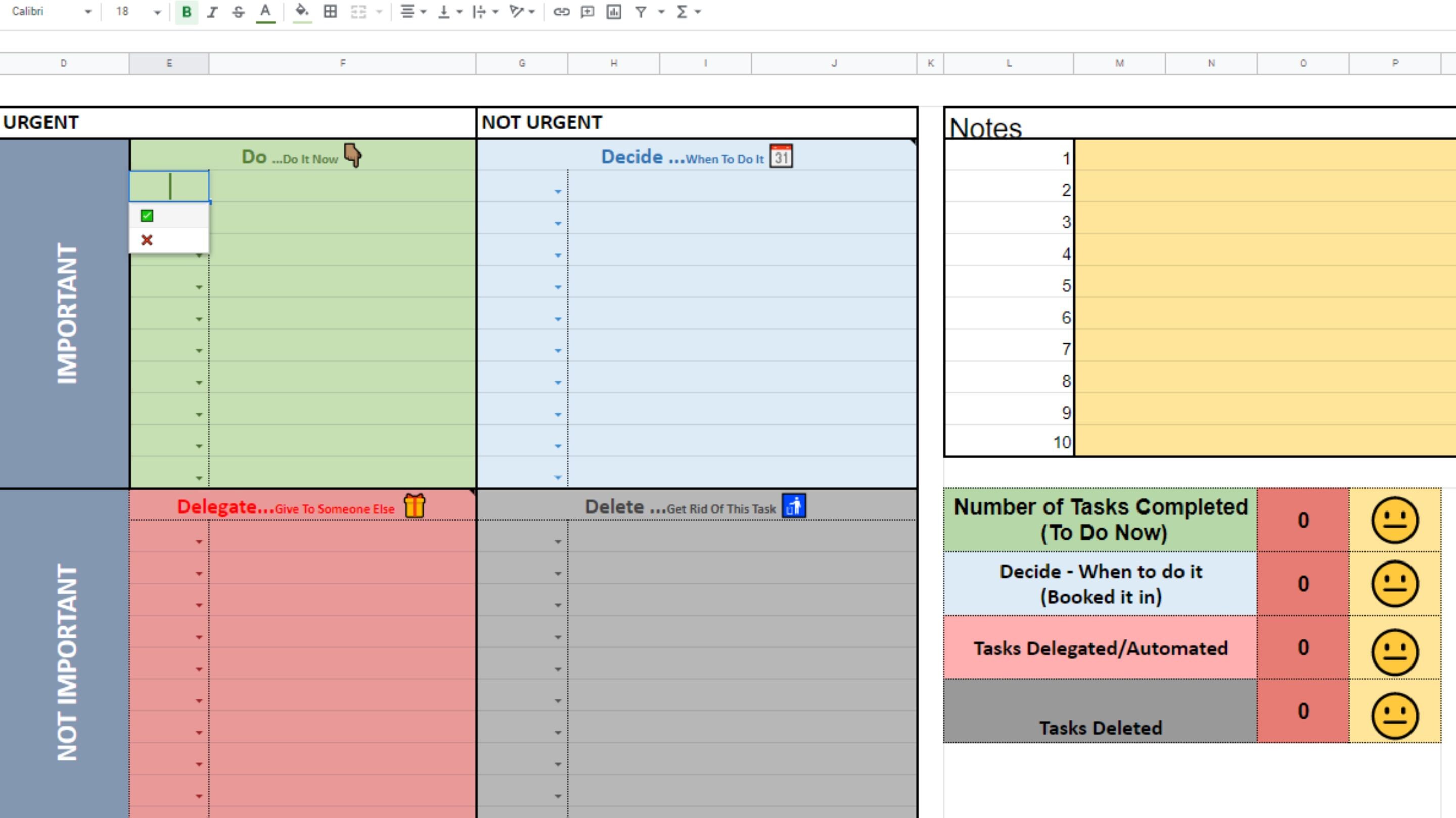Eisenhower Matrix Task Priority Matrix Decision Matrix - Etsy México