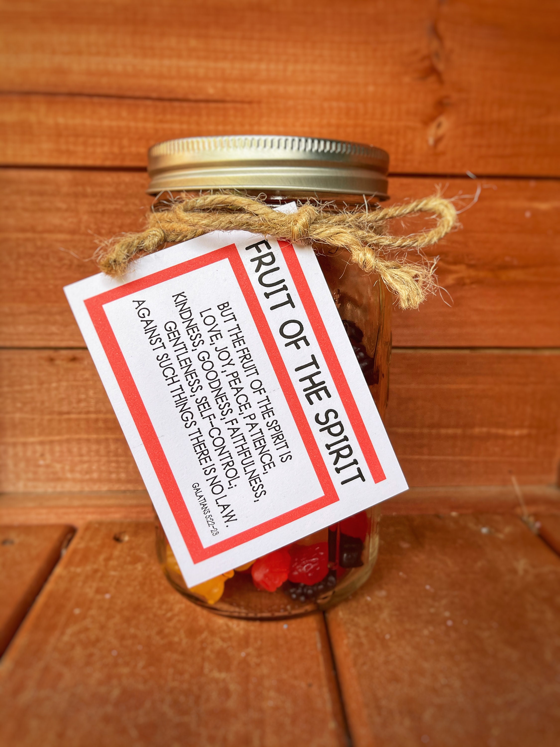 Fruit of the Spirit Jar Christian Gift Kids Rewards Snack Etsy