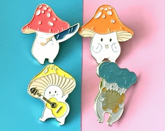 Toadstool Magical Woodland Mushroom Enamel Pin Badge Brooch Bag Accessories Gift 