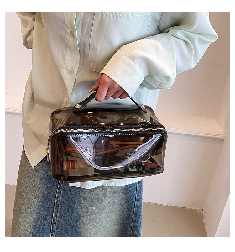 Dropship Clear Graffiti Handbag Crystal PVC Transparent Bags Women