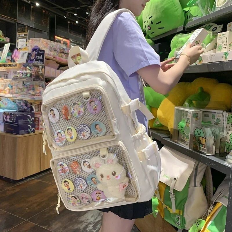 Video Game Ita Bag Backpack Kawaii Pins Bag PU Backpack Gift for