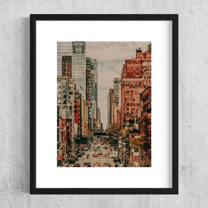Pôster de outono de Nova York | Arte de parede com paisagem urbana | Fotografia de outono em Nova York | Decoração Urbana de Outono | Papel fotográfico Photo Art 230gr