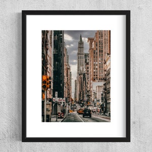Pôster de outono de Nova York | Arte de parede com paisagem urbana | Fotografia de outono em Nova York | Decoração Urbana de Outono | Papel fotográfico Photo Art 230gr