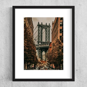 Pôster de outono de Nova York | Arte de parede com paisagem urbana | Fotografia de outono em Nova York | Decoração Urbana de Outono | Papel fotográfico Photo Art 230gr