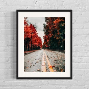 Póster de otoño de Nueva York | Arte mural de paisaje urbano | Fotografía de otoño en Nueva York | Decoración urbana de otoño | Papel fotográfico Photo Art 230 gr