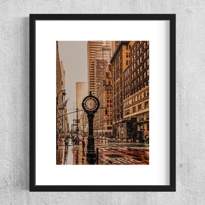 Pôster de outono de Nova York | Arte de parede com paisagem urbana | Fotografia de outono em Nova York | Decoração Urbana de Outono | Papel fotográfico Photo Art 230gr