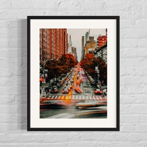 Póster de otoño de Nueva York | Arte mural de paisaje urbano | Fotografía de otoño en Nueva York | Decoración urbana de otoño | Papel fotográfico Photo Art 230 gr