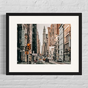 Pôster de outono de Nova York | Arte de parede com paisagem urbana | Fotografia de outono em Nova York | Decoração Urbana de Outono | Papel fotográfico Photo Art 230gr