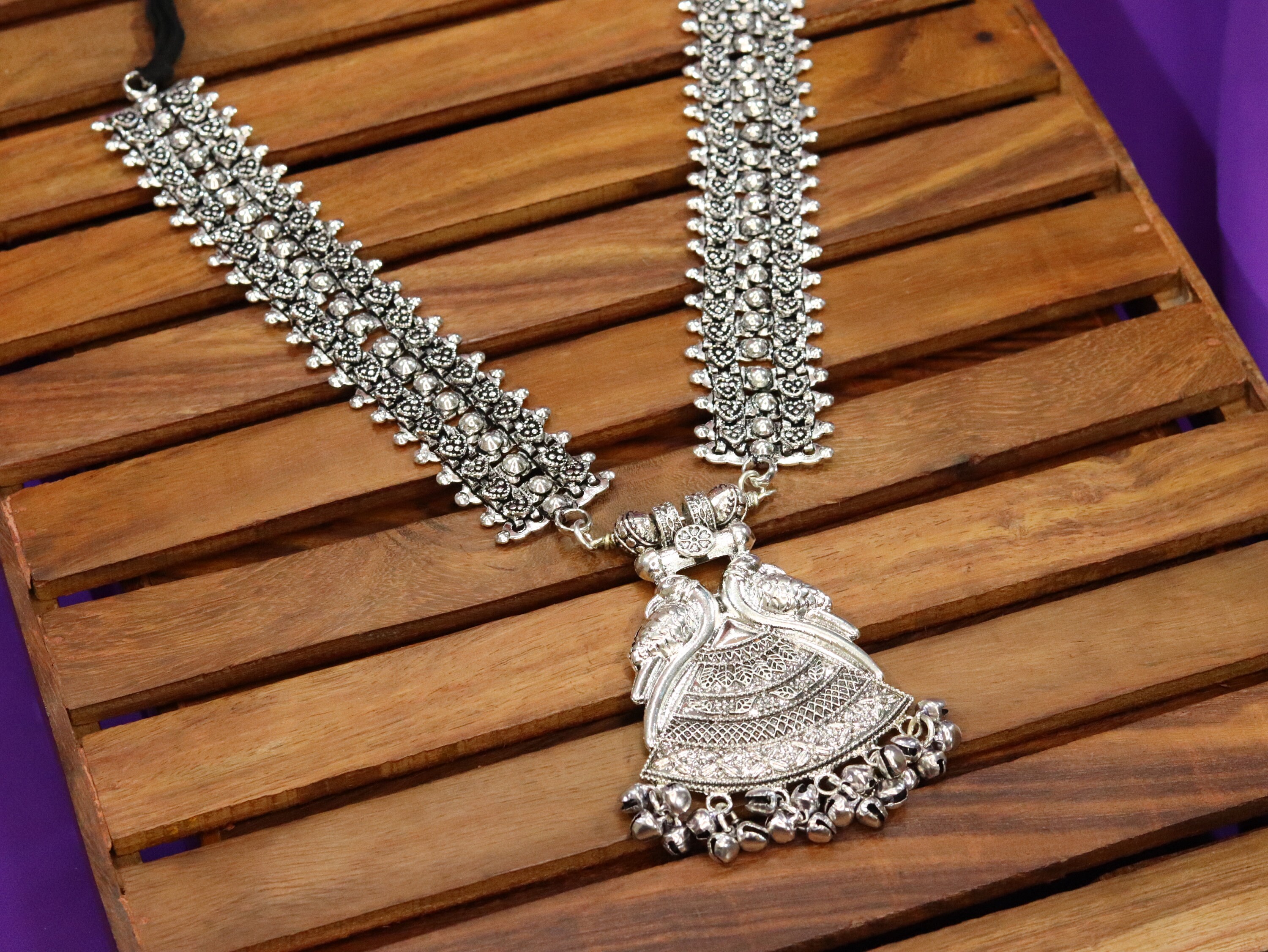 Oxidized Necklace/ Silver Necklace/ Indian Jewelry/ Oxidised Etsy