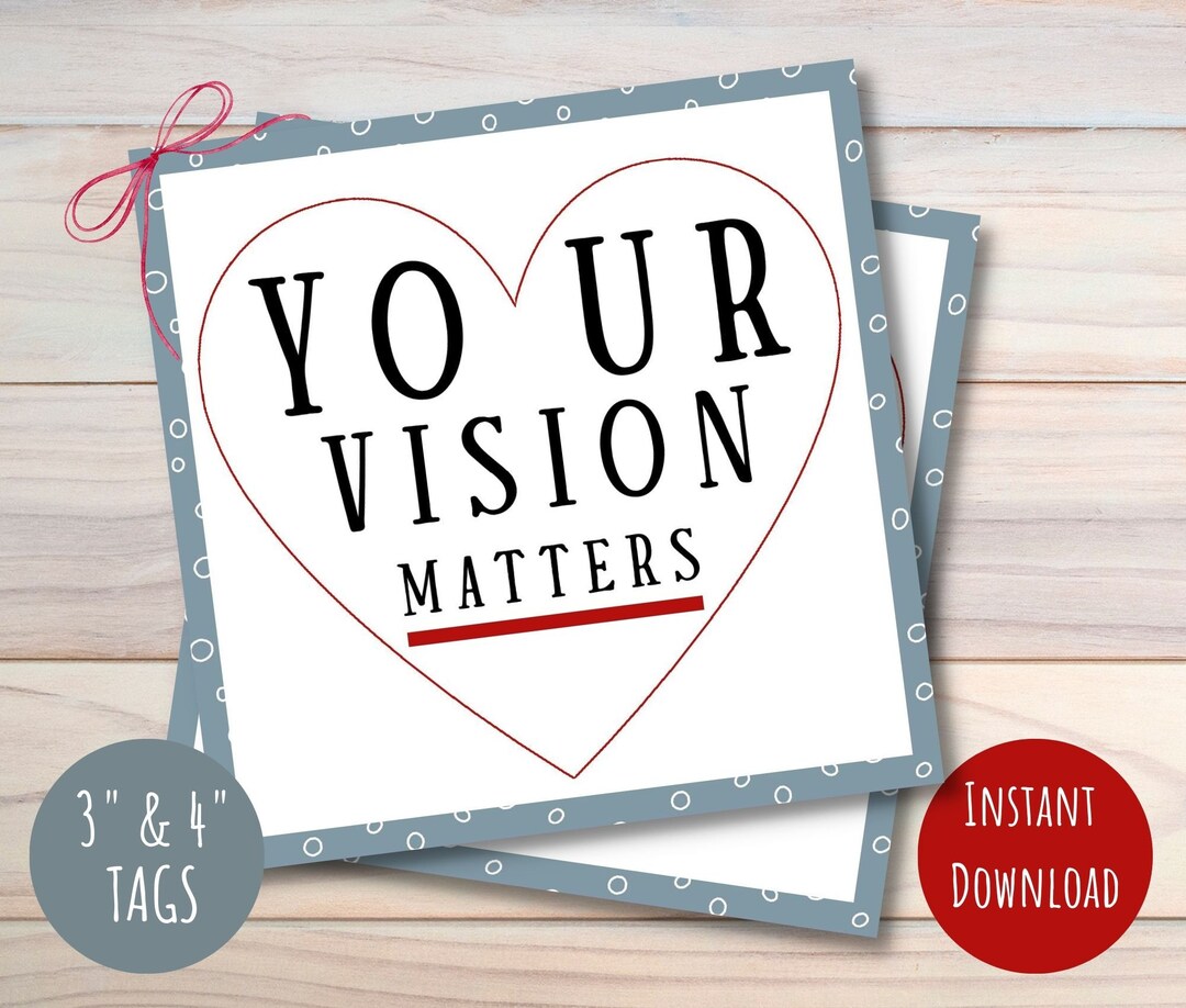 Eye Care Gift Tag Optometry Gift Tags 3 & 4 Size Etsy