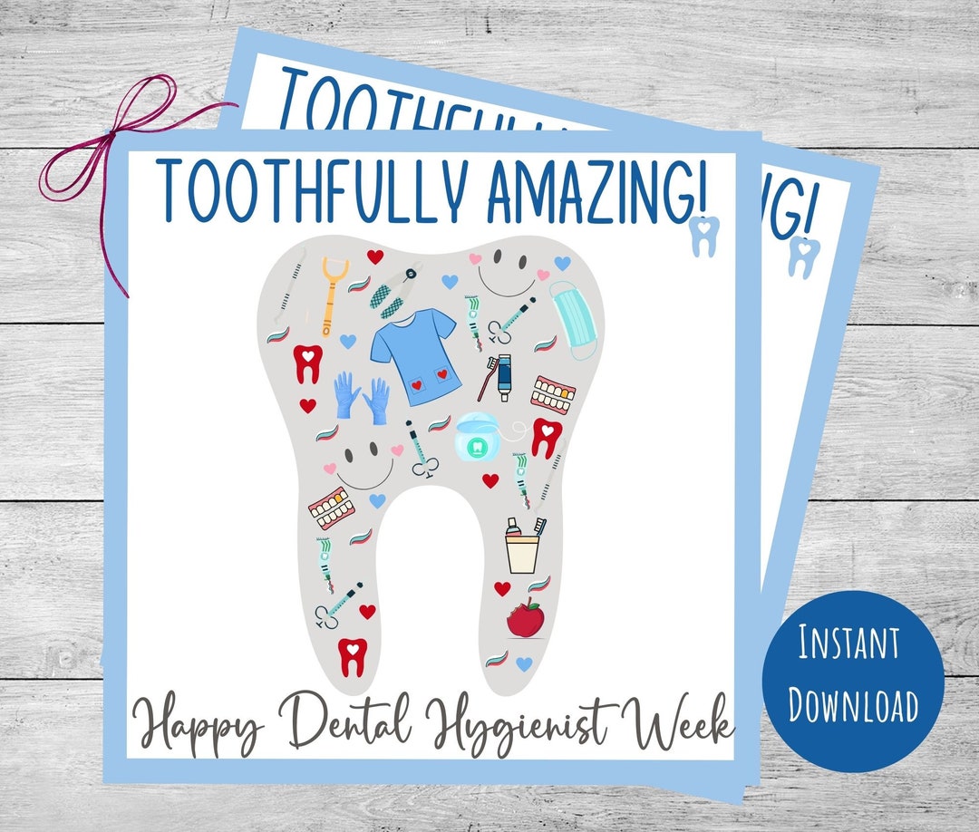 Dental Hygienist Week Gift Tag Appreciation Tags 3.5 & Etsy