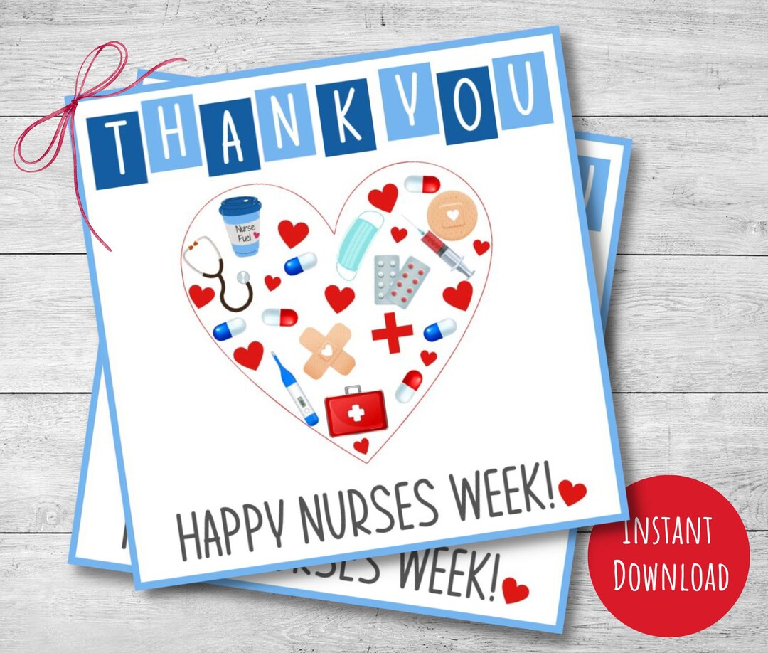 Nurse Week Appreciation Gift Tag 3 3.5 and Etsy