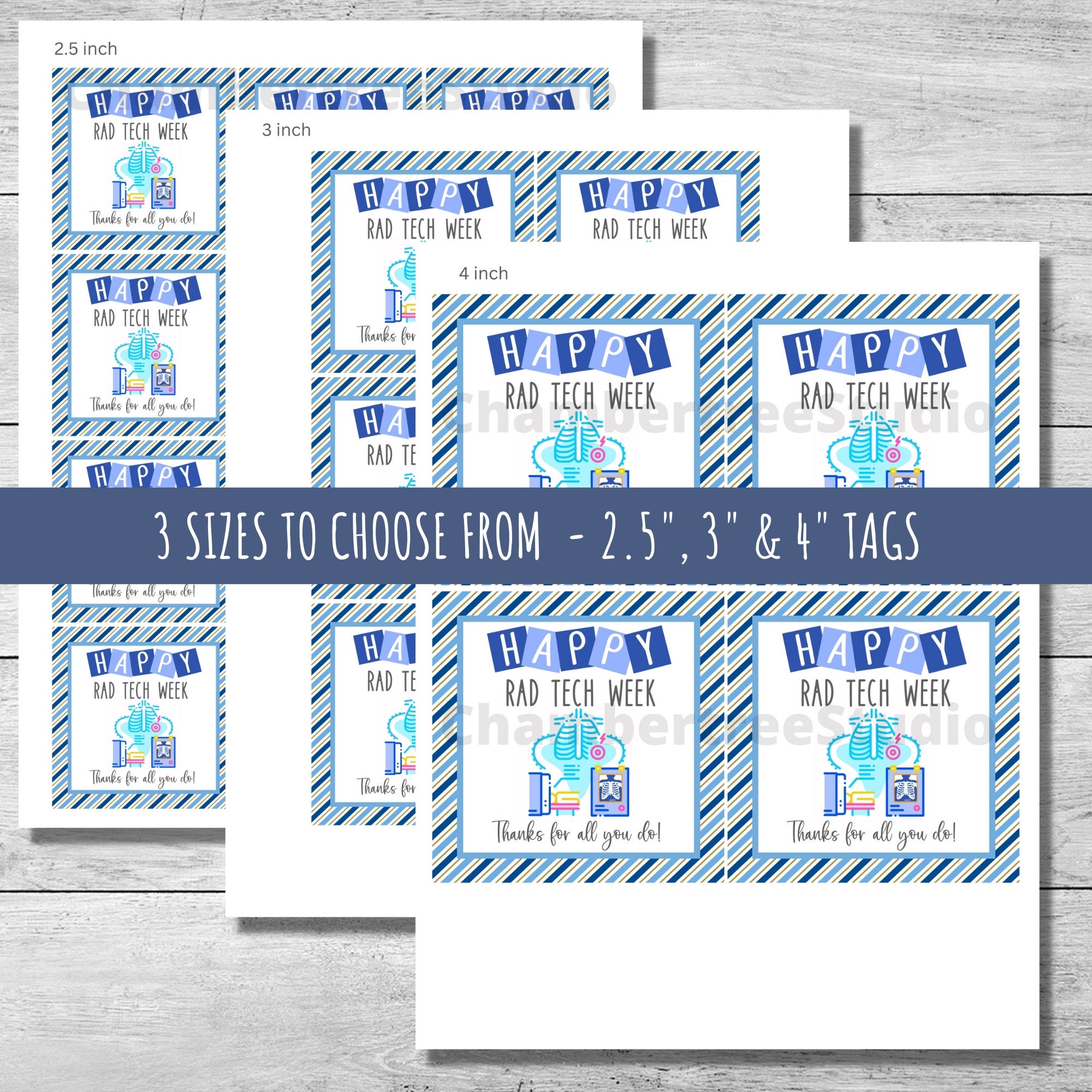 Rad Tech Week Gift Tag Radiology Appreciation Tags Etsy