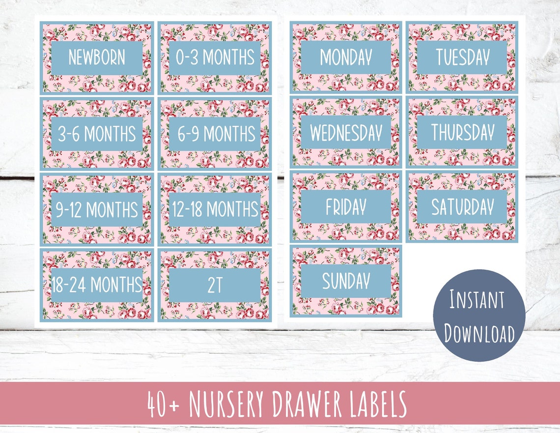 Printable Nursery Organization Bundle Baby Nursery Closet - Etsy