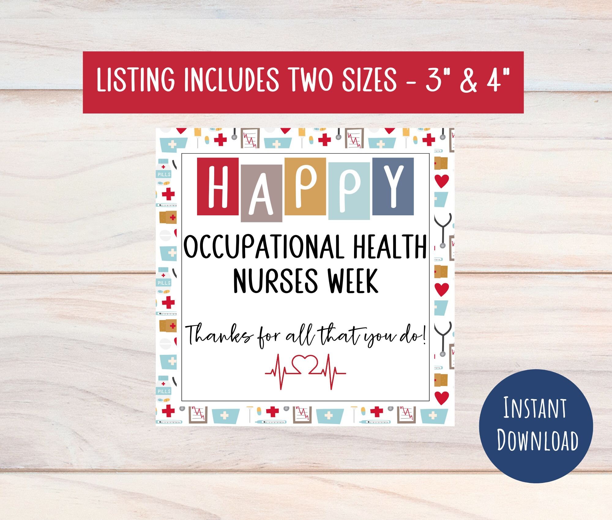 Occupational Health Nurses Week Gift Tag OHN Week 3 Etsy