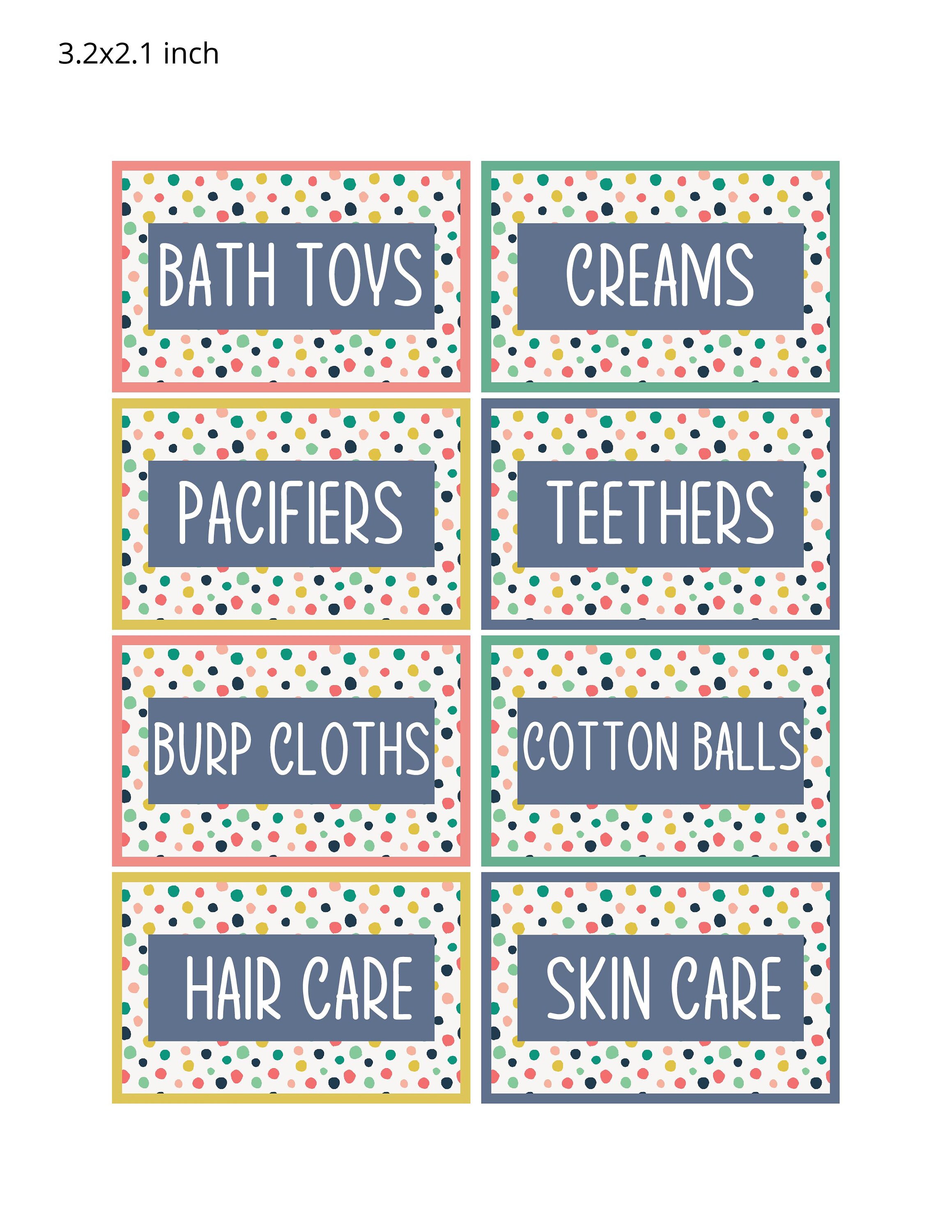 Printable Baby Nursery Drawer Labels, Nursery Organization, Digital