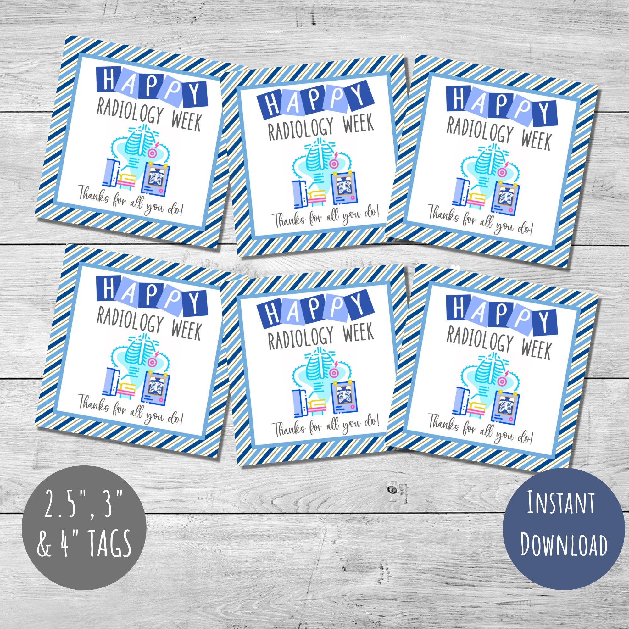 Radiology Week Gift Tag Rad Tech Appreciation Tags Etsy
