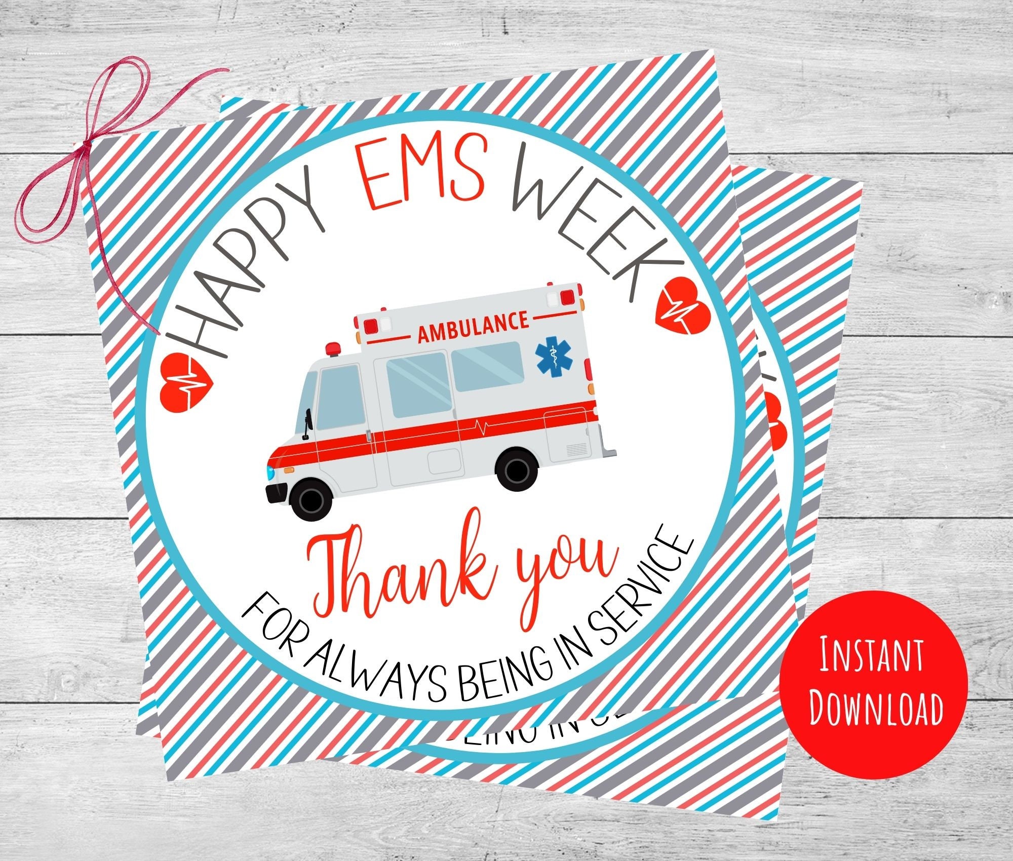 EMS Week Gift Tag Happy Emergency Medical Services Week EMT Etsy
