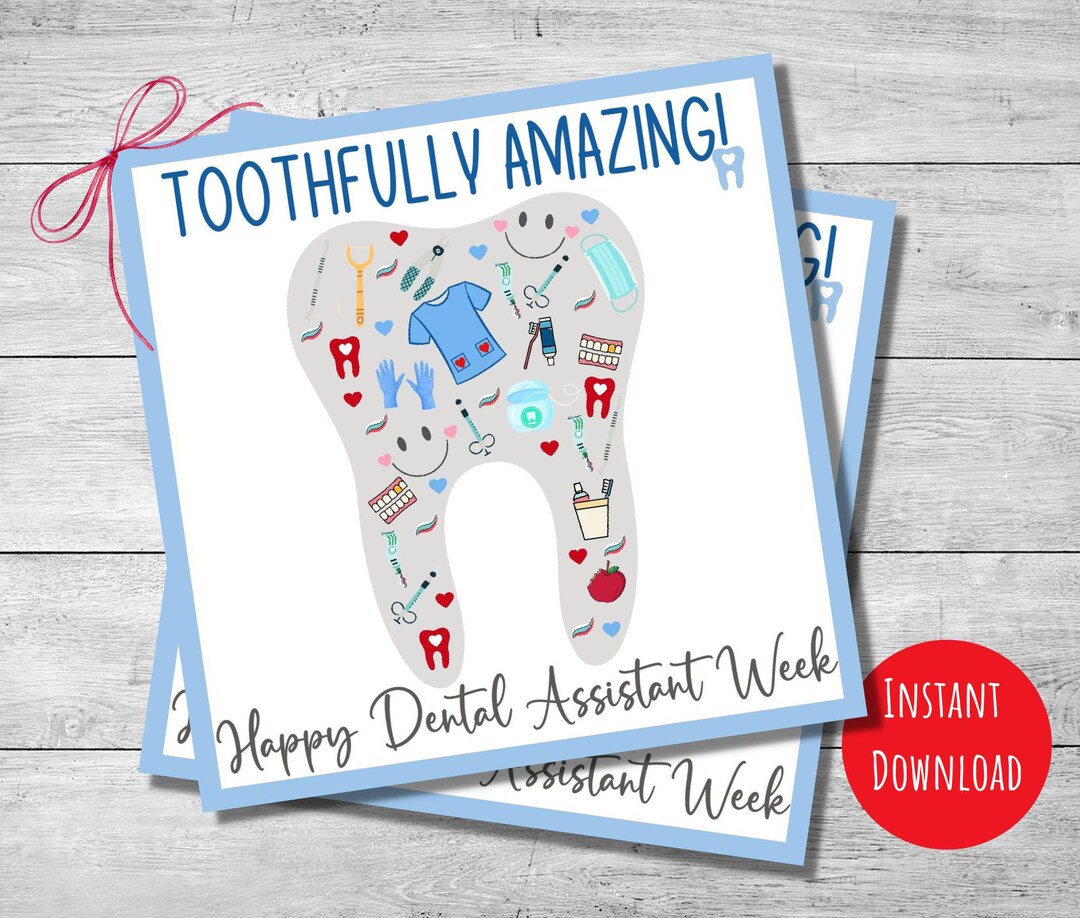 Dental Assistant Week Gift Tag Appreciation Tags 3.5 & Etsy