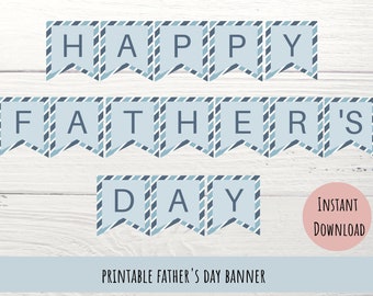 Father's Day printable banner, Fathers Day bunting sign, Dad banner, instant download