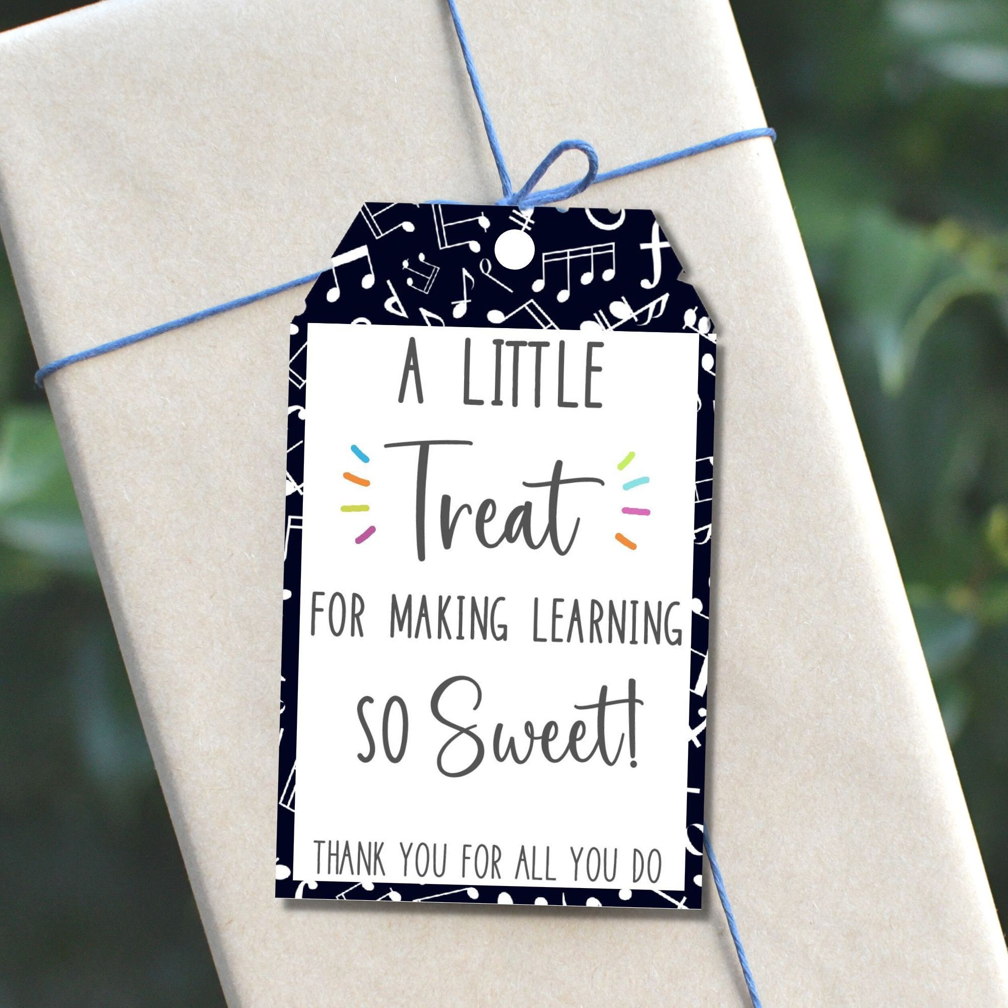 Teacher Appreciation Week Gift Tag, Sweet Thank You Treat for Teachers ...