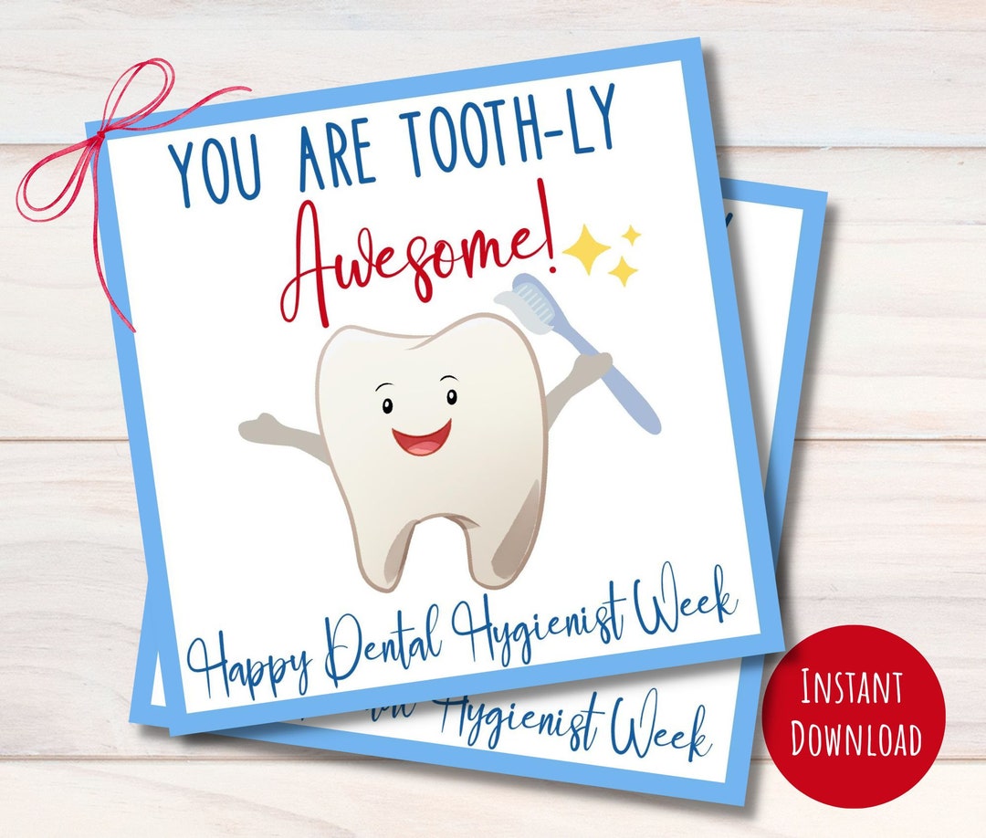 Dental Hygienist Week Tag Appreciation Tags 3.5 & Etsy