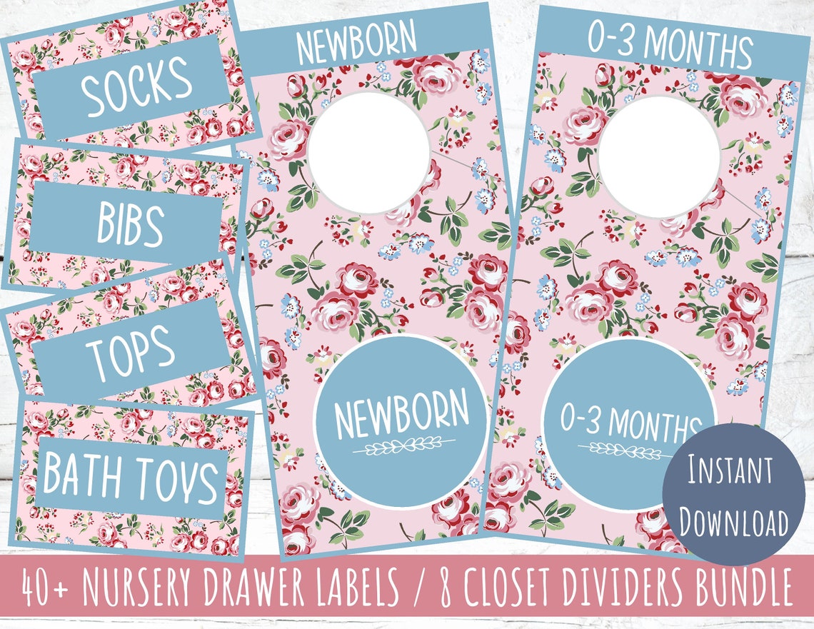 Printable Nursery Organization Bundle Baby Nursery Closet - Etsy