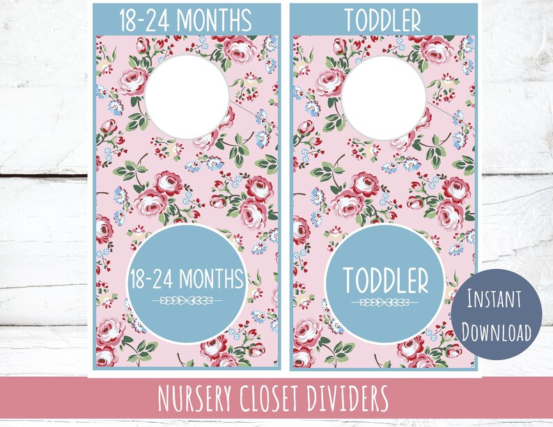 Printable Nursery Organization Bundle, Baby Nursery Closet Clothes Dividers, Printable Drawer ...
