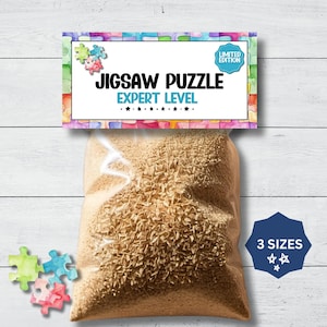 Fun jigsaw puzzle gag gift, White Elephant bag topper, Secret Santa gift, novelty birthday gift, joke present